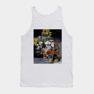 Mixed Flowers in an Earthenware Pot by Auguste Renoir Tank Top